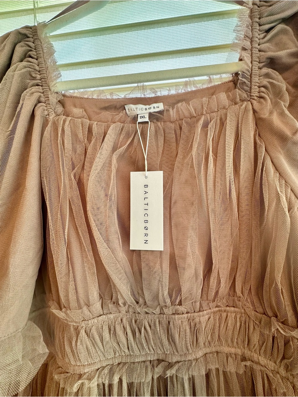 Baltic Born Midi Tulle Dress in Dusty Rose/Mink color - Picture 3 of 6